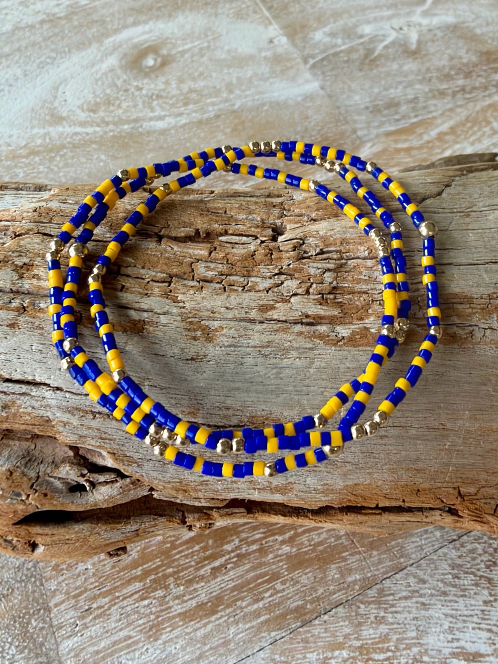 UCLA handmade gameday stack - set of 3 miyuki delicas bracelets